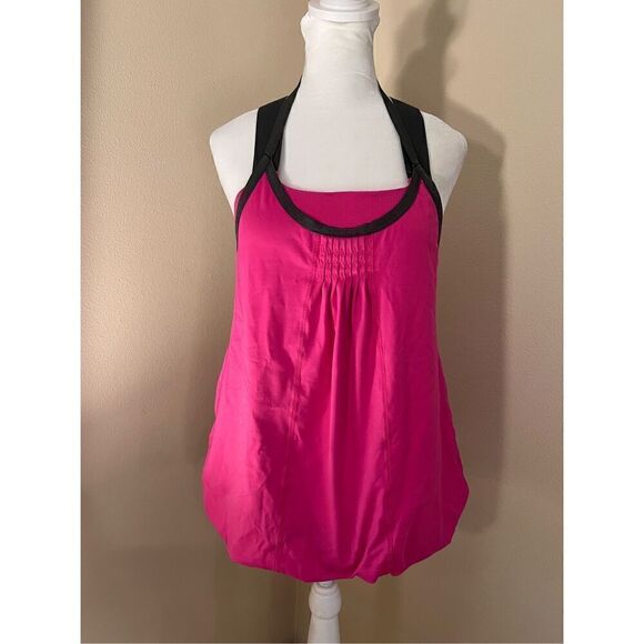 Lululemon Senorita Pink Double Layer Awareness Bubble Athletic Tank Top Size 6 - Picture 1 of 8